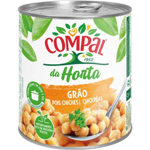 Grão de Bico Cozido sem Glúten Compal da Horta — 845 gr