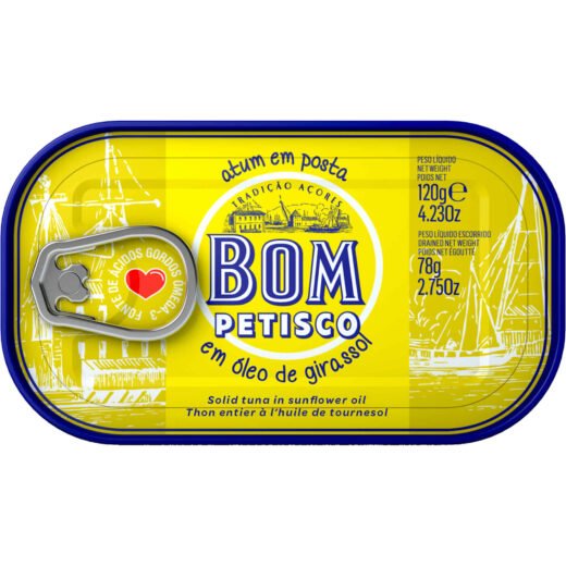 Atum Posta em Óleo sem Glúten Bom Petisco — 120 gr