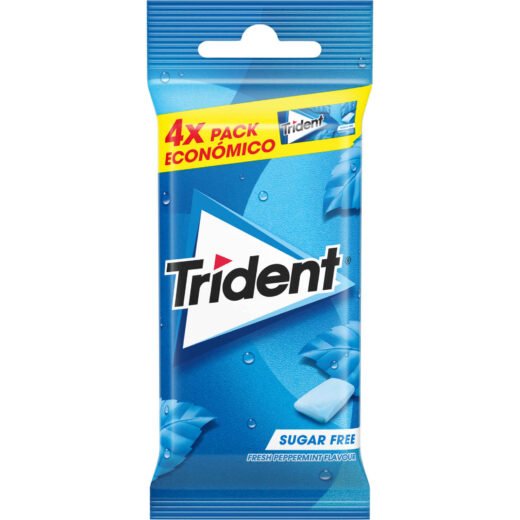 Pastilhas Elásticas Peppermint Trident — 58 gr