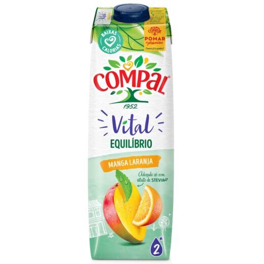 Néctar Manga e Laranja com Stevia Compal Vital Equilíbrio — 1 lt