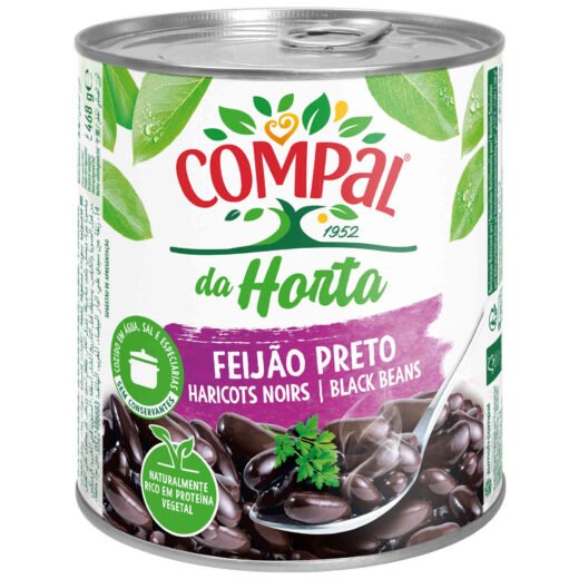 Feijão Preto Cozido Compal da Horta — 845 gr