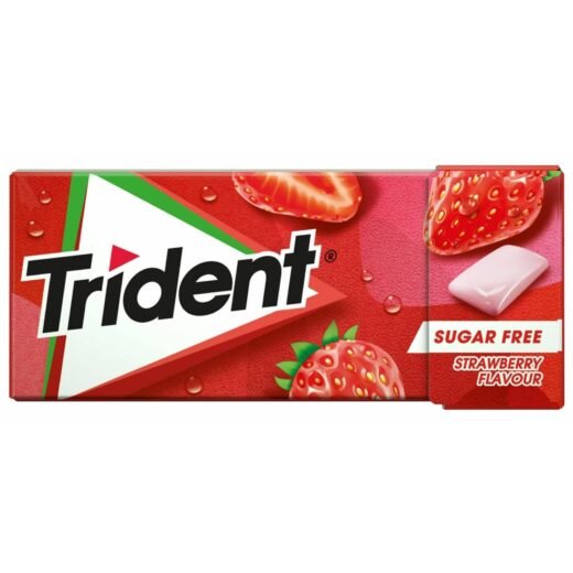Pastilhas Elásticas Morango Trident — 14,5 gr