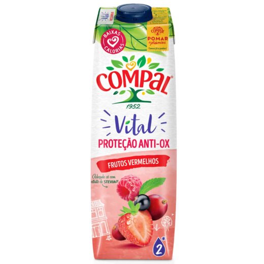 Néctar Frutos Vermelhos com Stevia Compal Vital Anti-ox — 1 lt