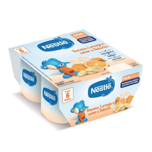 Iogurte Bebé Banana, Laranja e Bolacha +6 Meses Nestlé — 400 gr