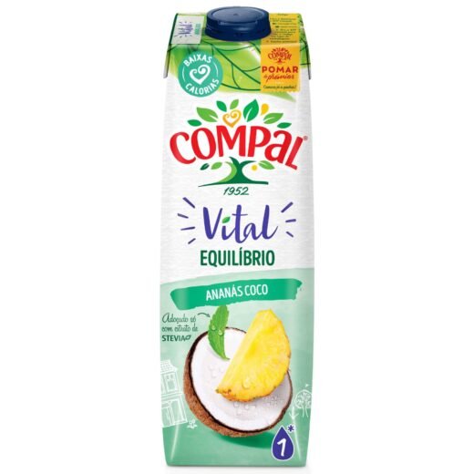 Néctar Ananás e Coco com Stevia Compal Vital Equilíbrio — 1 lt