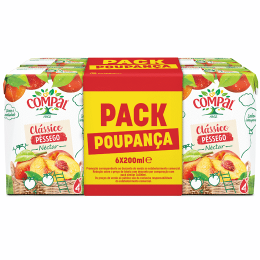 Néctar Pêssego Compal Clássico — 20 cl