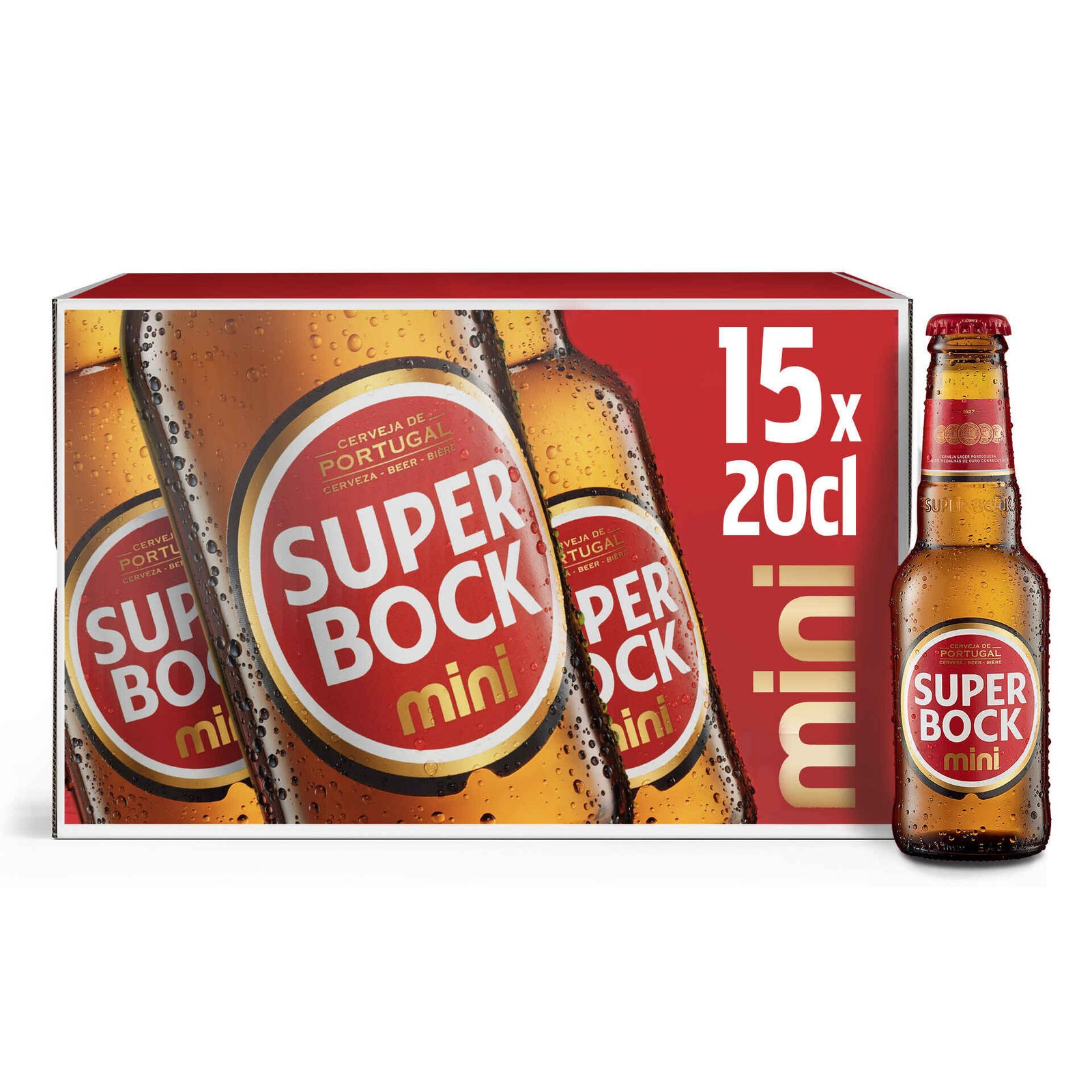 Cerveja com Álcool Super Bock Mini — 20 cl — Super Bock