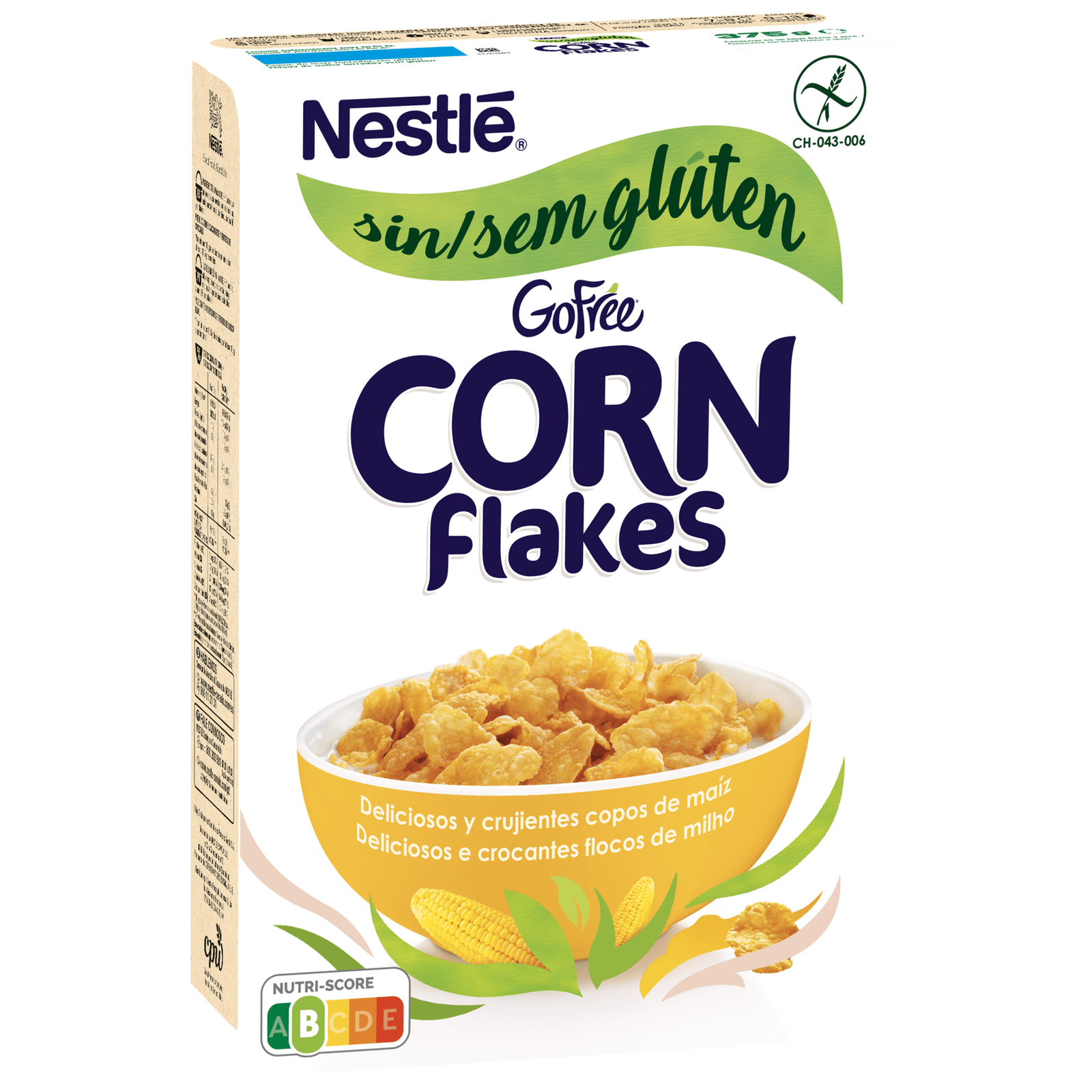 Cereais Corn Flakes Go Free sem Glúten Nestlé — 375 gr — Nestlé