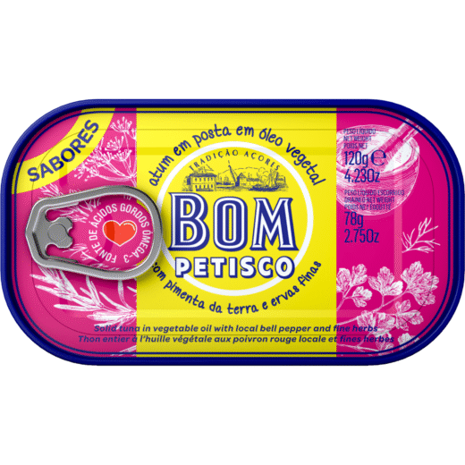 Atum Posta Pimenta da Terra e Ervas finas Bom Petisco — 120 gr