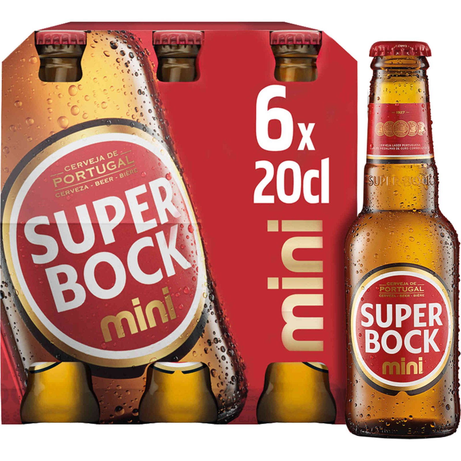 Cerveja com Álcool Super Bock Mini — 20 cl — Super Bock