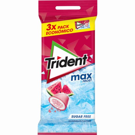 Pastilhas Elásticas Max Watermelon Frost Trident — 60 gr
