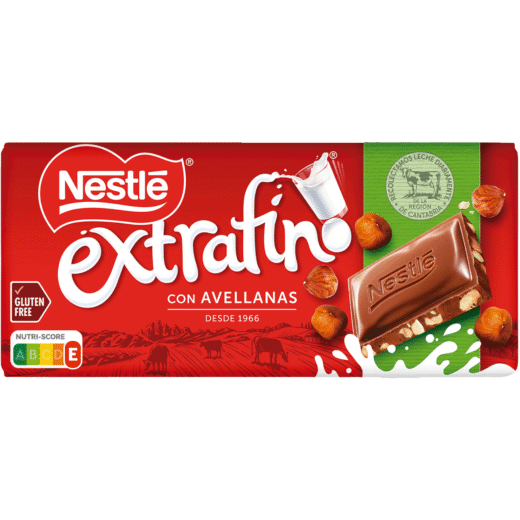 Tablete de Chocolate de Leite com Avelã Extrafino sem Glúten Nestlé — 123 gr