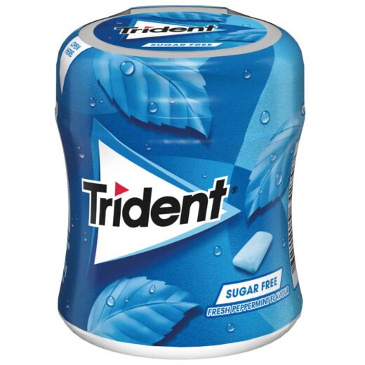 Pastilhas Elásticas Peppermint Trident — 82,6 gr