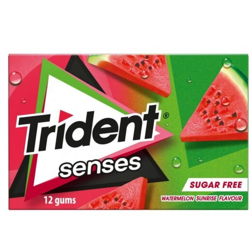 Pastilhas Elásticas Senses Melancia Trident — 23 gr
