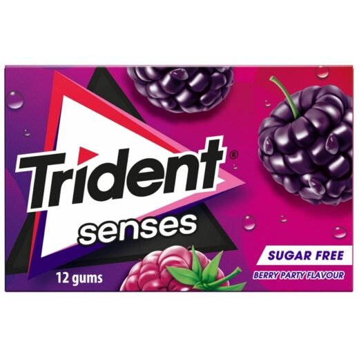Pastilhas Elásticas Senses Berry Trident — 23 gr