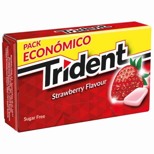 Pastilhas Elásticas Morango Trident — 23,8 gr