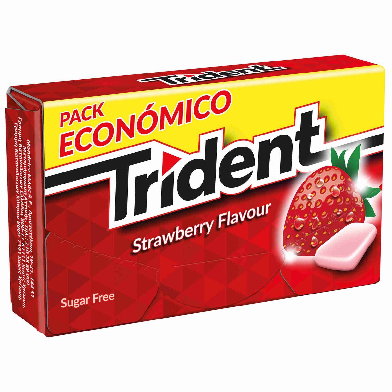 Pastilhas Elásticas Morango Trident — 23,8 gr — Trident