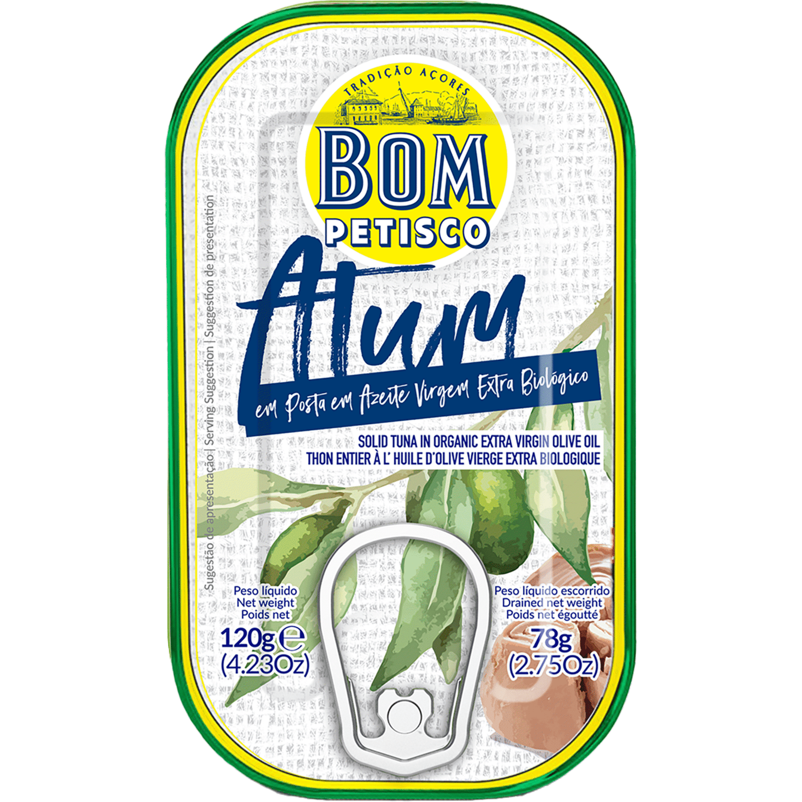 Atum em Azeite Biológico Bom Petisco — 120 gr — Bom Petisco