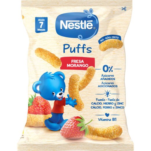 Snack para Bebé de Morango HappyPuffs +12M Nestlé — 28 gr