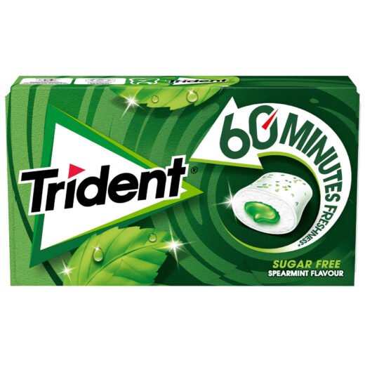 Pastilhas Elásticas 60 Minutos Spearmint Trident — 22 gr