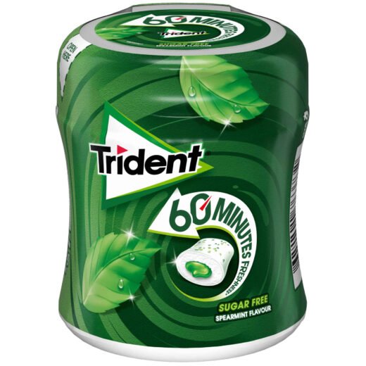 Pastilhas Elásticas Spearmint Trident — 68.2 gr