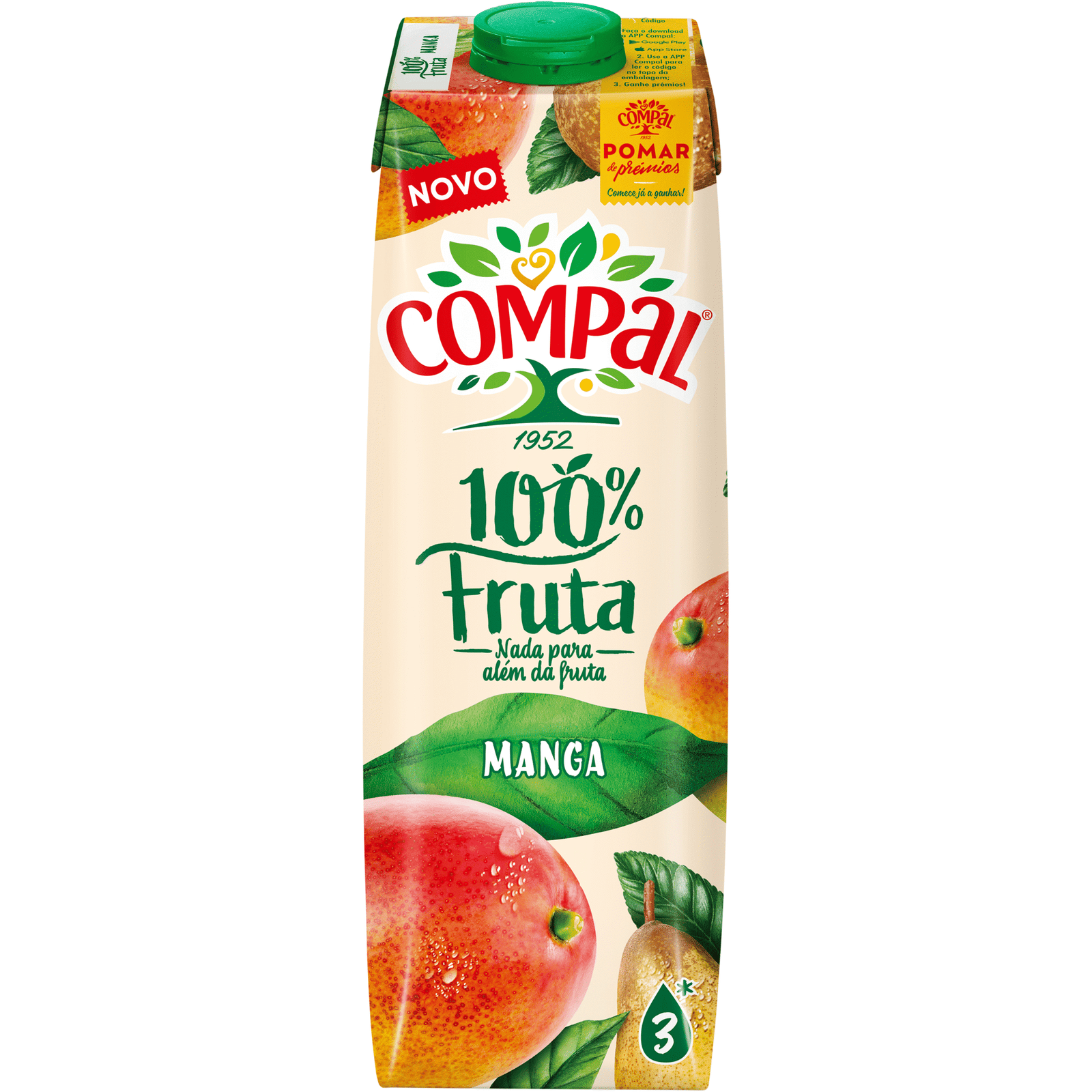 Sumo 100% Manga Compal 100% Fruta — 1 lt — Compal 100% Fruta