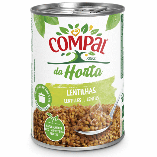 Lentilhas Cozidas Compal da Horta — 410 gr