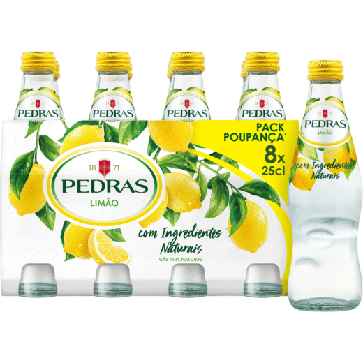 Água com Gás Limão Pedras Salgadas — 25 cl