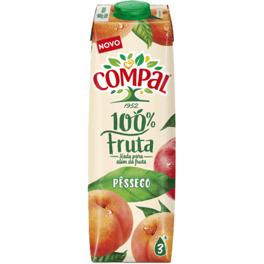 Sumo 100% Pêssego Compal 100% Fruta — 1 lt