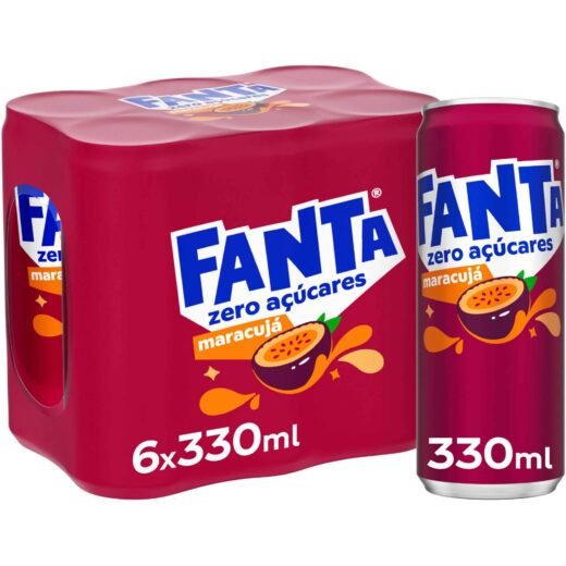 Refrigerante com Gás em Lata Maracujá sem Açúcar Fanta — 33 cl