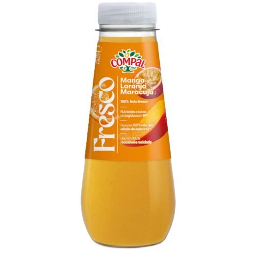 Sumo 100% Fruta Manga, Laranja e Maracujá Compal Fresco — 25 cl