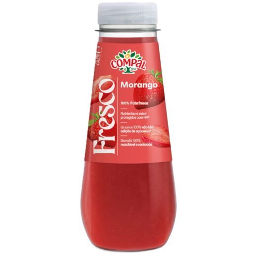 Sumo 100% Fruta Morango Compal Fresco — 25 cl