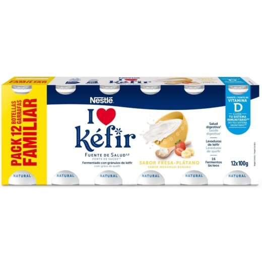 Kefir Morango e Banana Nestlé — 1200 gr