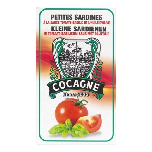 Petingas em azeite com tomate e manjericão Cocagne