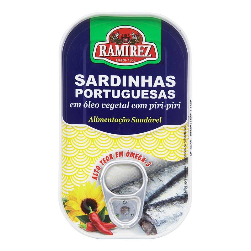 Sardinhas Portuguesas em Óleo Vegetal com Piripiri Ramirez — Ramirez