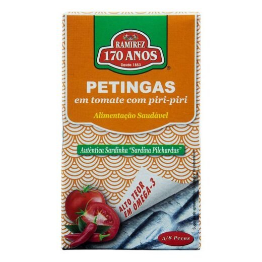 Petingas em tomate com Piri-piri Ramirez