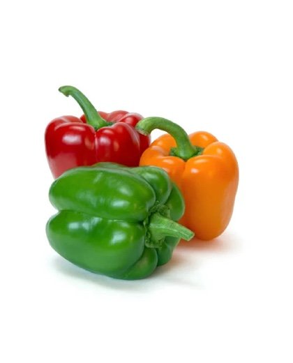 Poivrons variés (pimentos verde, jaune et rouge)