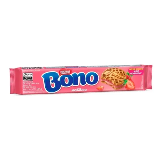 Biscoito Bono Recheado Morango 90 g
