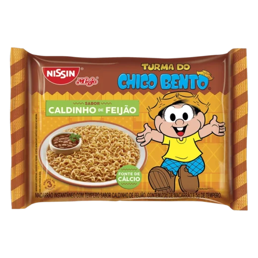 Macarrao Instantaneo Nissin Turma do Chico Bento Caldinho de Feijao 85 g