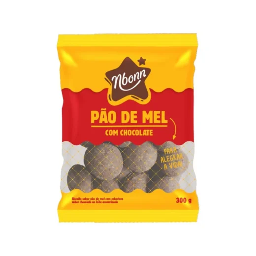 Pao de Mel Coberto com Chocolate Ao Leite 300 g