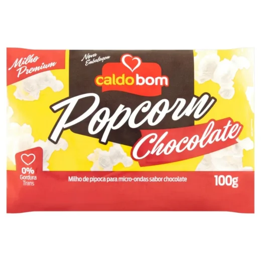 Milho de Pipoca para Microondas Sabor Chocolate Caldo Bom 100 g
