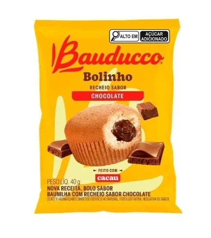 Bolinho Bauducco de Baunilha Recheado Choc 40 g