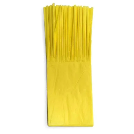 Papel Seda P/balas Franja Amarelo 23x7,5cm 40 un.