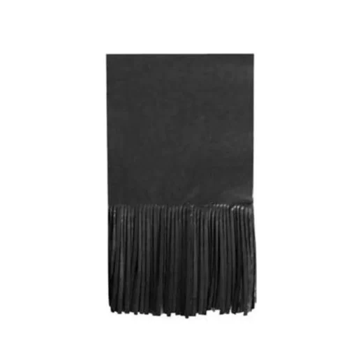 Papel de Seda P/balas Franja Preto 23x7,5cm 48 un.