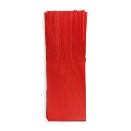 Papel Seda P/balas Franja Vermelho 23x7,5cm 48 un.