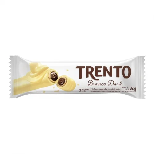 Chocolate Trento Sabor Chocolate Branco e Dark 32 g