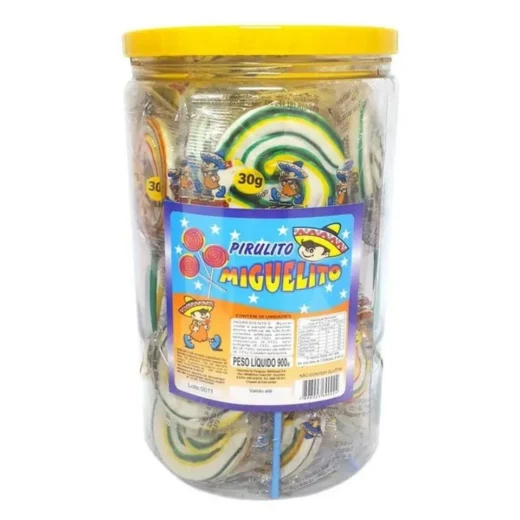 Pirulito Miguelito Frutas 30uni 1200 g