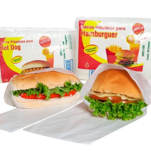 Sacos para Hamburguer 20x14cm 100uni (pacote)