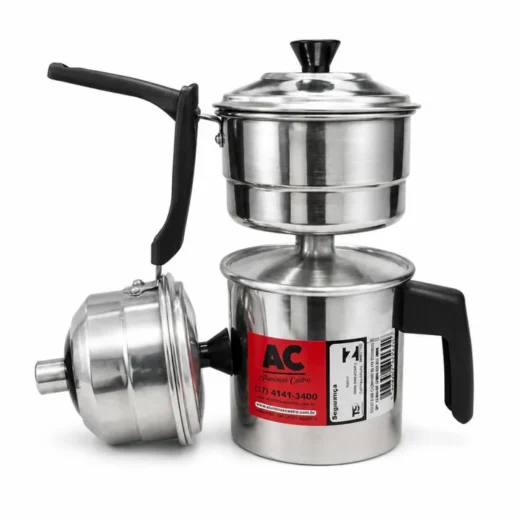 Cuscuzeira 2 em 1 Aluminio Unidade 700 g