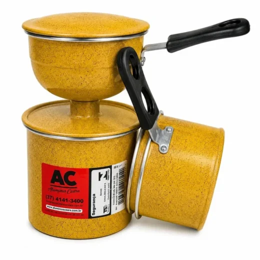 Cuscuzeira 2 em 1 Amarela Unidade 500 g